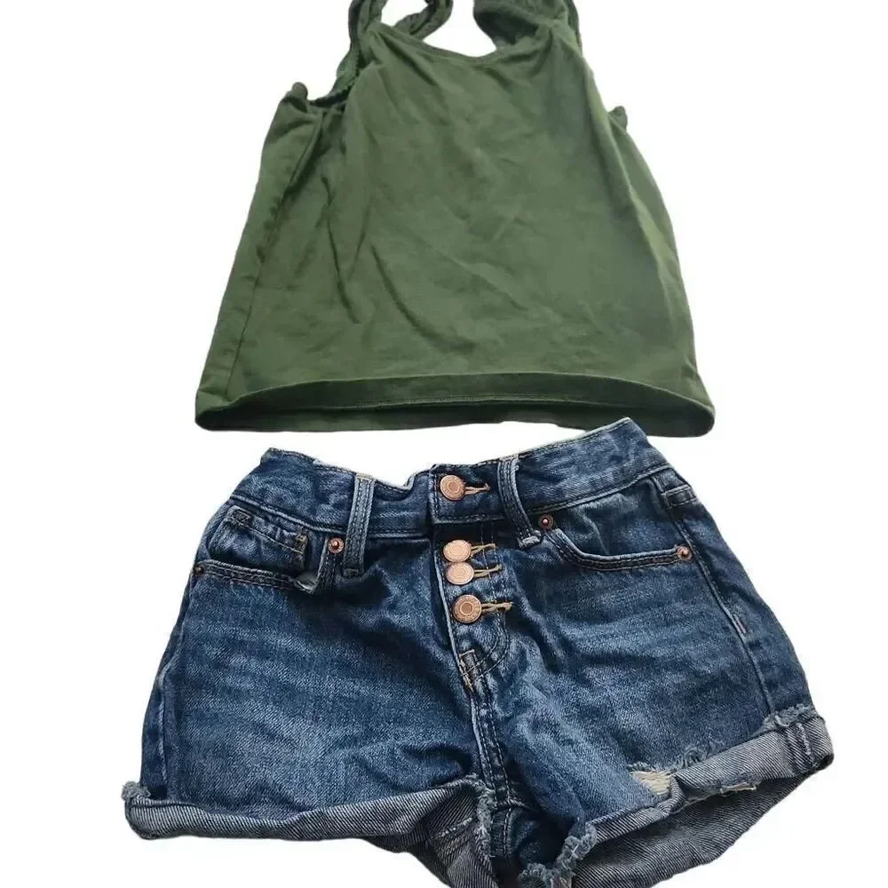 Girls Size 6 Lot of 6 Summer Clothes Shorts Tops Bathing Suit Dress